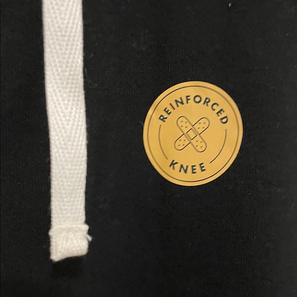 Cat & Jack NWT Sz Large (10/12) Black Joggers with White Drawstring - Picture 3 of 8